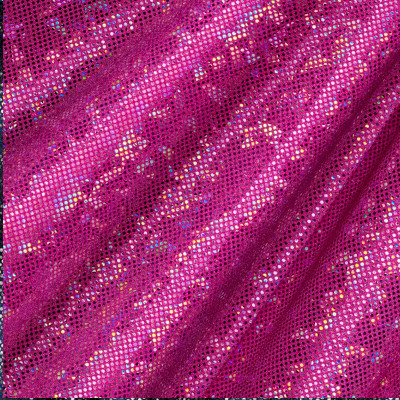 Aztec patterned hololycra - FUXIA FLUO.